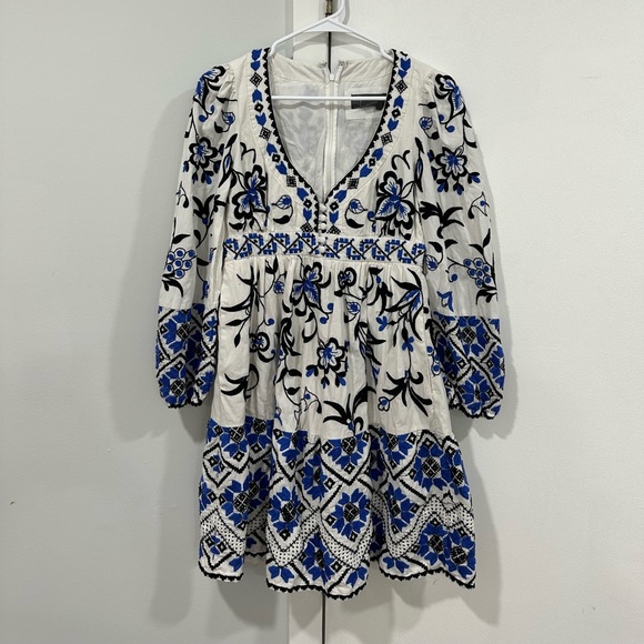 Anthropologie Sweetheart Embroidered Mini Dress - Picture 3 of 4